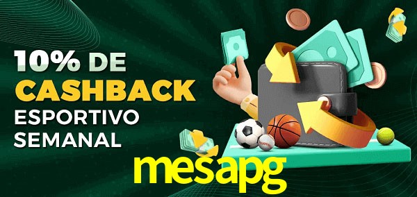 10% de bônus de cashback na mesapg