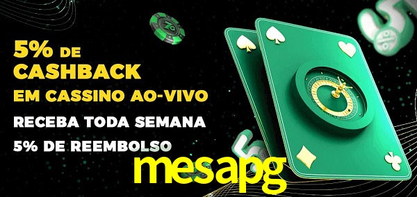 Promoções do cassino ao Vivo mesapg